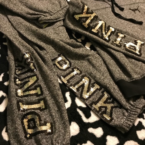 Rare Marled grey black Sequin Bling cowl neck Set - Picture 3 of 4