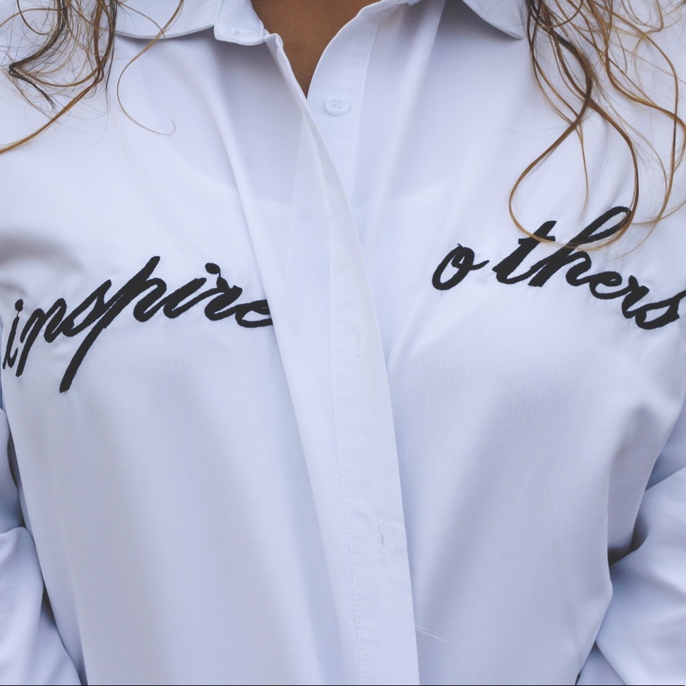 ONLY 1 LEFT! Embroidered Button Up