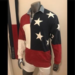 Vintage Tommy Hilfiger American Flag Rugby Shirt