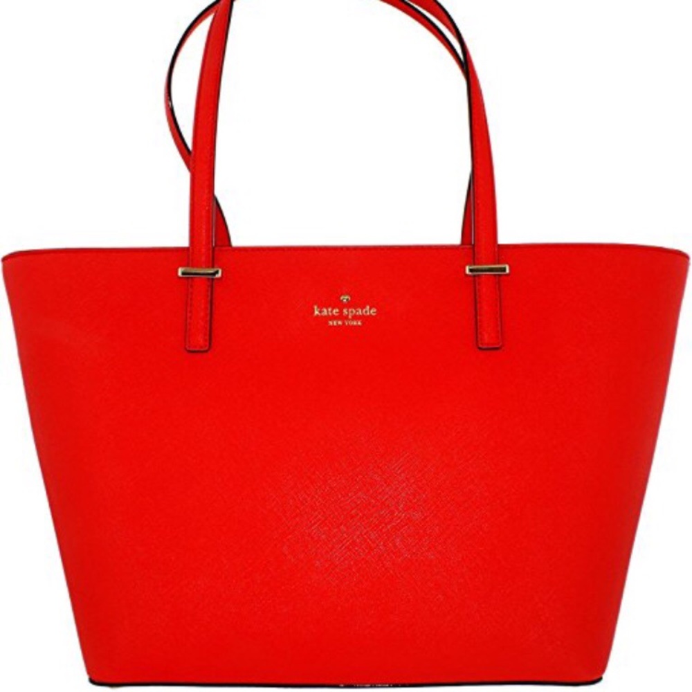 🍒KATE SPADE🍒 Cherry Red Harmony Leather Tote Bag