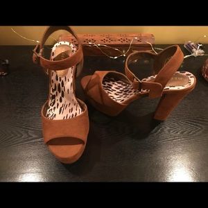 Madden Girl Brown Suede Heels