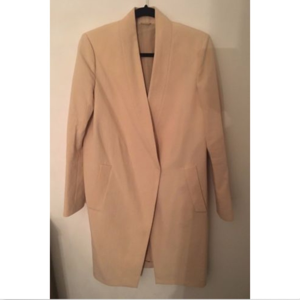 Auth Brunello Cucinelli Tan Beige Long Coat Jacket