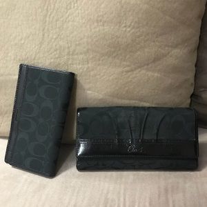 Black Coach wallet & checkbook cover