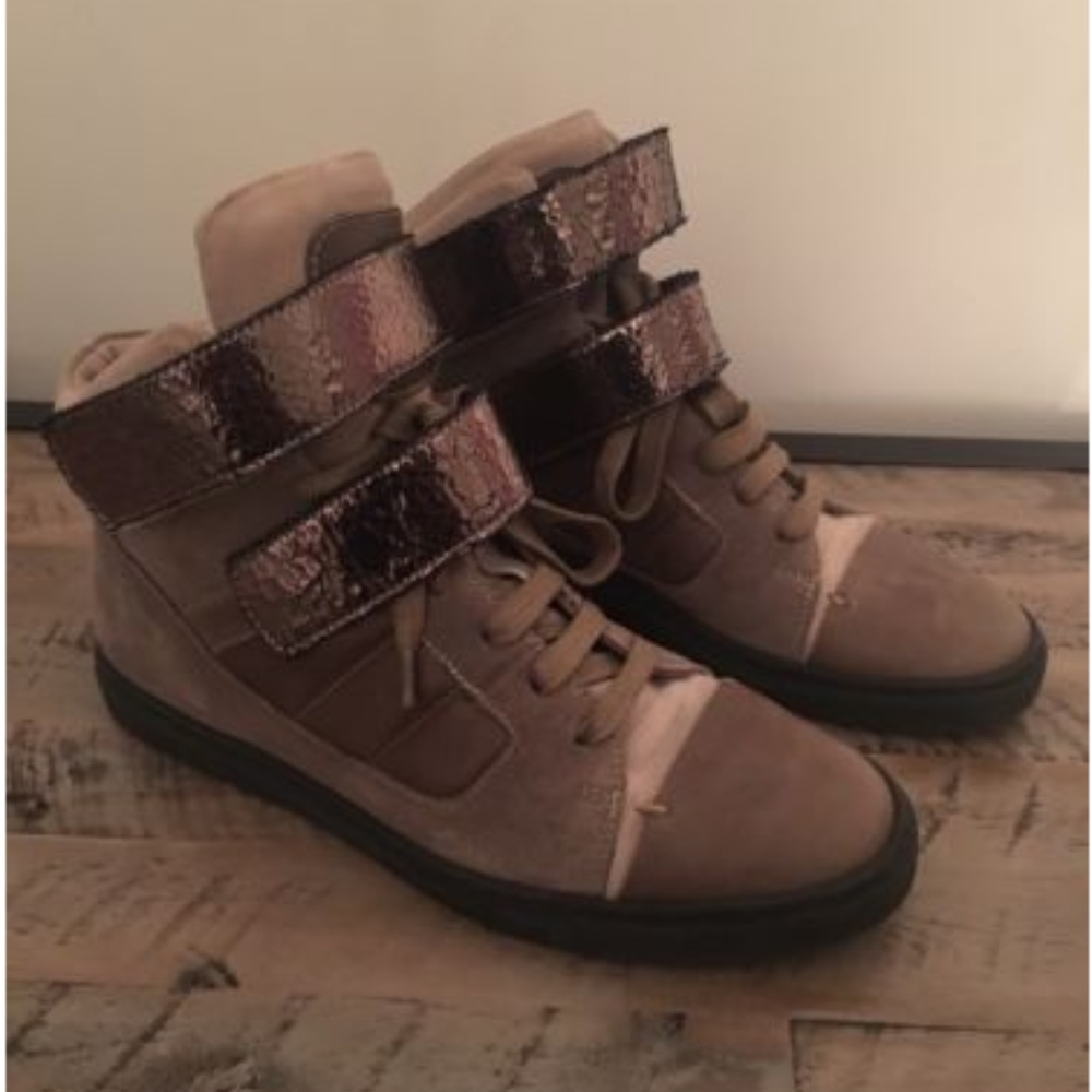 Auth Cucinelli Leather and Suede Brown Sneakers