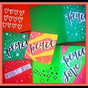 Set of Handmade Holiday Cards