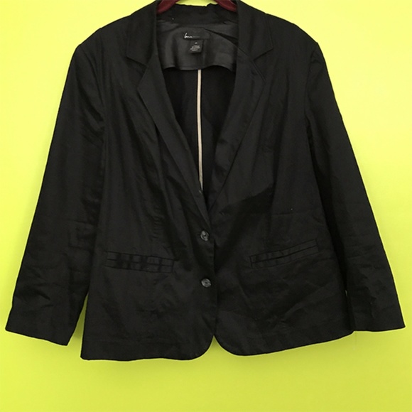 Lane Bryant Long Sleeve 2 Button Black Blazer 20 - Picture 5 of 8