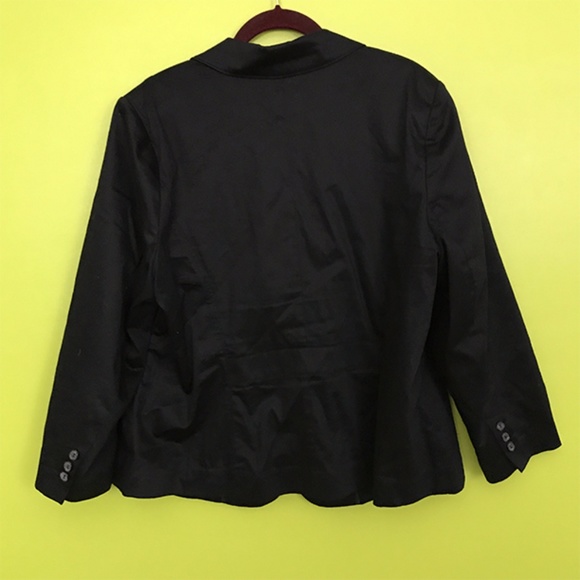 Lane Bryant Long Sleeve 2 Button Black Blazer 20 - Picture 2 of 8