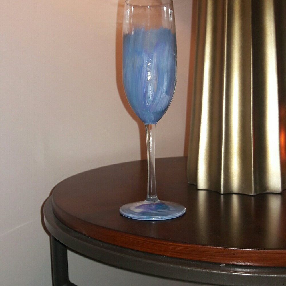 Custom champagne glass
