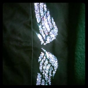 Bling angle wings yoga pants