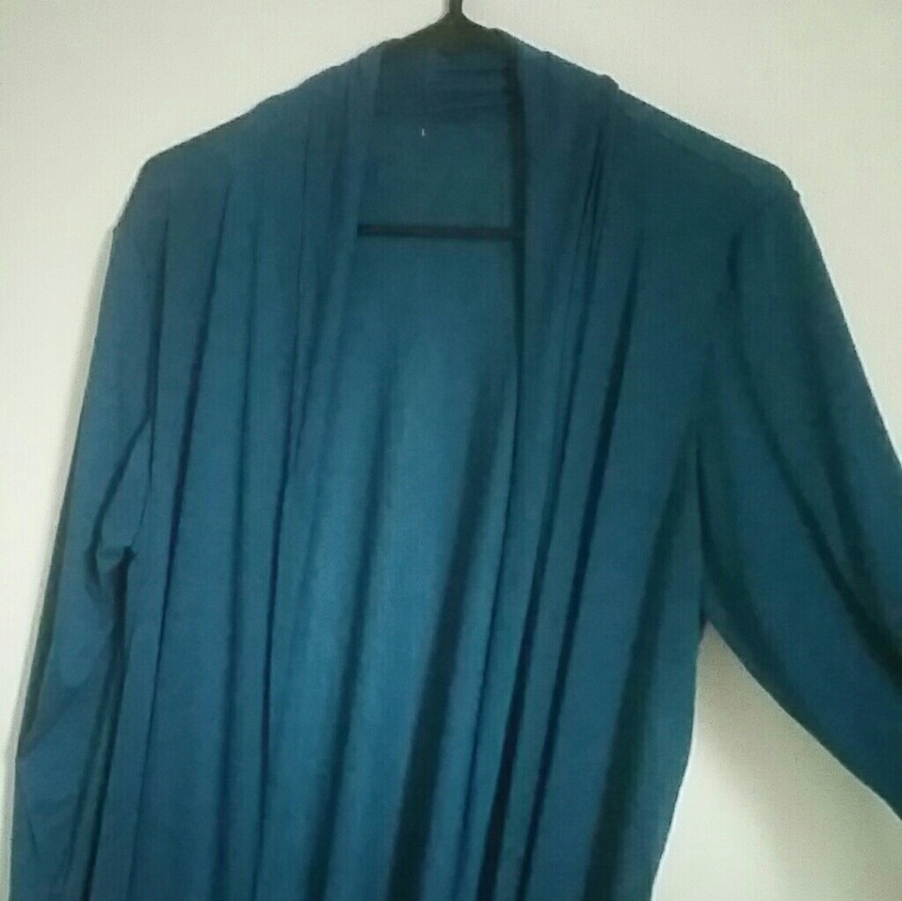 Blue flowy cardigan