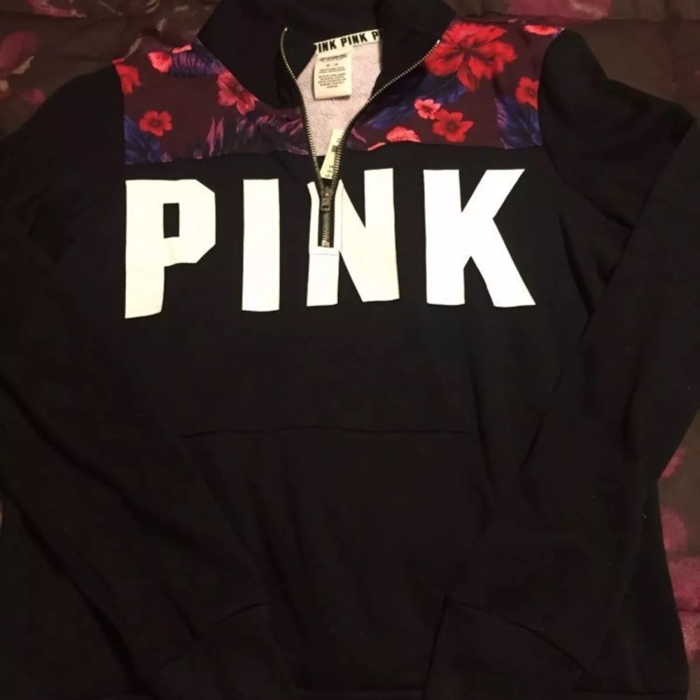 Love Pink half zip sweater