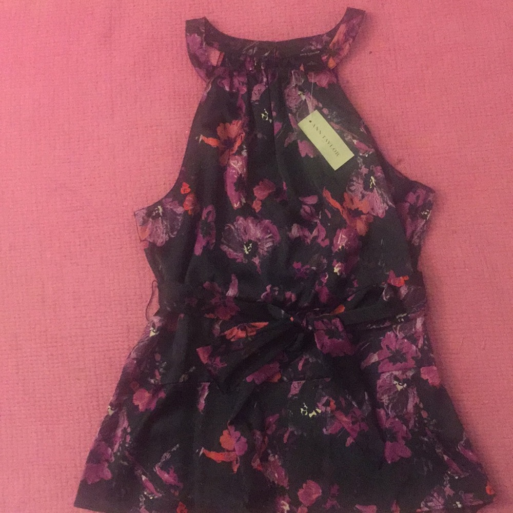 Ann Taylor Silk Floral Shirt NWT
