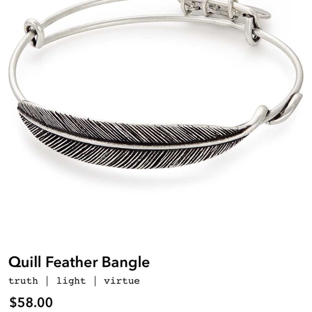 Alex and Ani quill feather bangle
