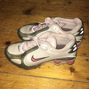 Pink and Gray Nike Running Shoes