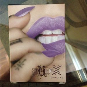 Purple nail polish and lipstick set