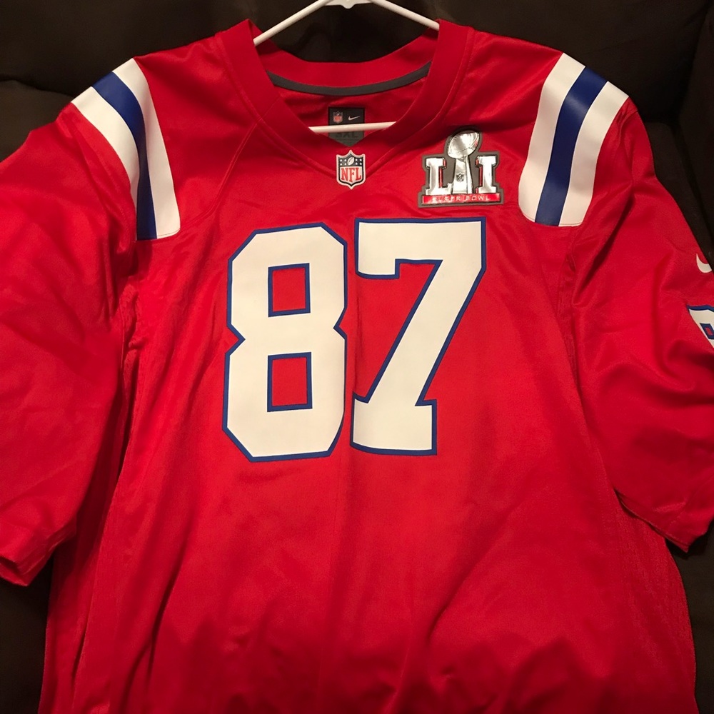 gronkowski Super Bowl LI patriots throwback jersey