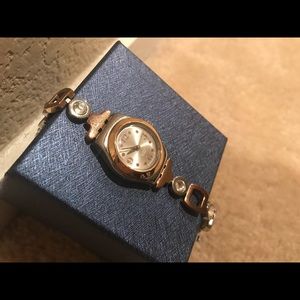 Swatch silver & rosegold color watch