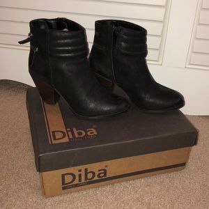 Leather ankle booties