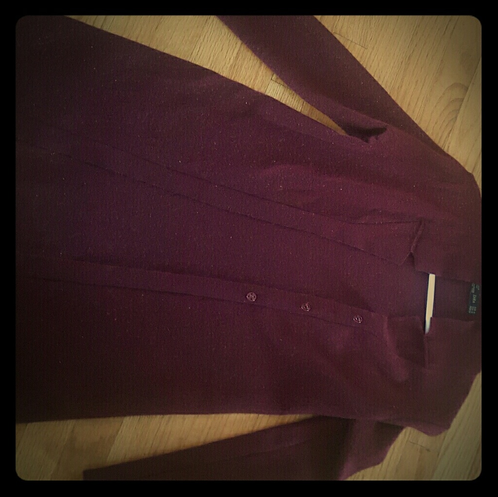 Zara maroon sweater cardigan!