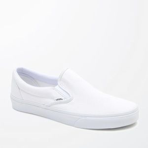 White Vans Slip On