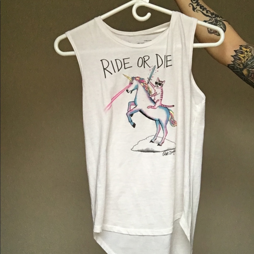 Unicorn Tank top with Kitty cat