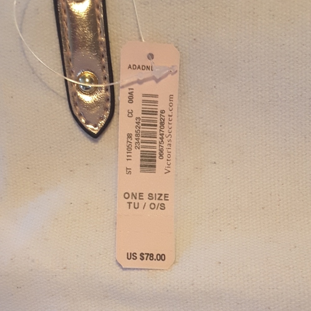 🎈HP🎈 Victoria's Secret rose gold canvas tote bag - Picture 3 of 8