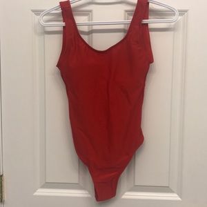 Cheeky red one piece