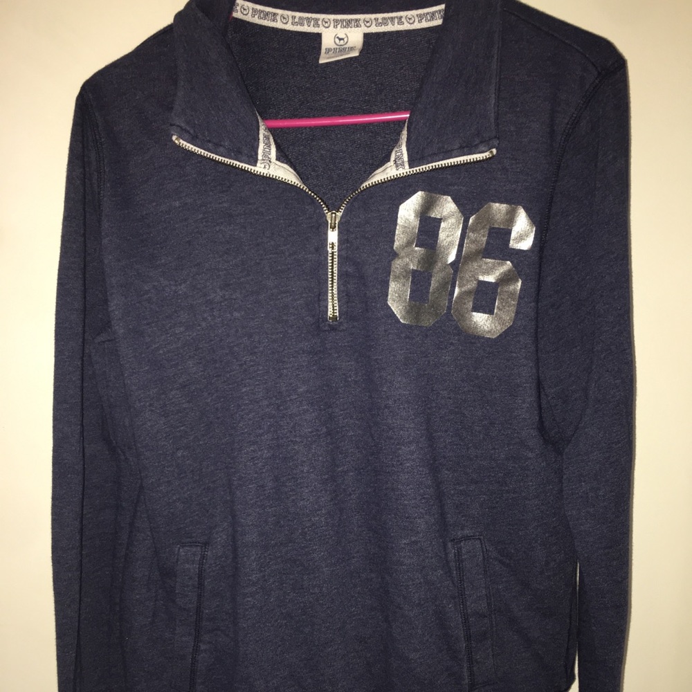 Quarter zip Pink Victoria’s Secret sweatshirt