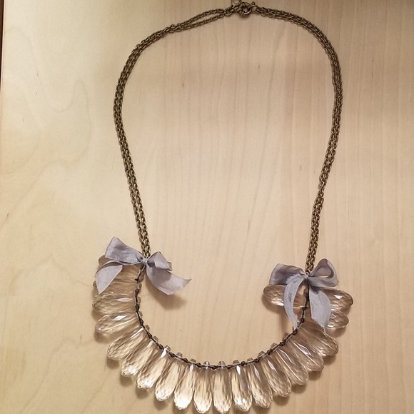 J.Crew Glass Crystal Drop Statement Necklace - Picture 2 of 3