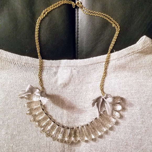 J.Crew Glass Crystal Drop Statement Necklace - Picture 3 of 3