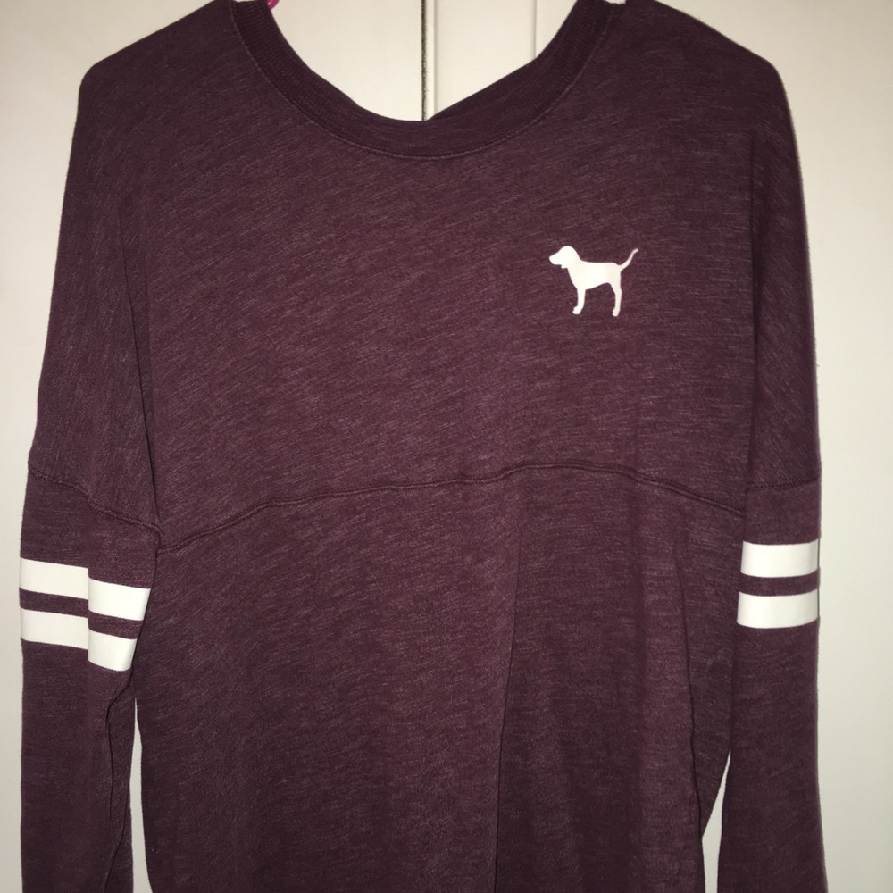 Super cute maroon Victoria’s Secret Pink crewneck