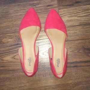 Bright red flats! 😍