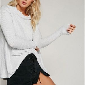 Free People Lover Rib Thermal - Split Back XS