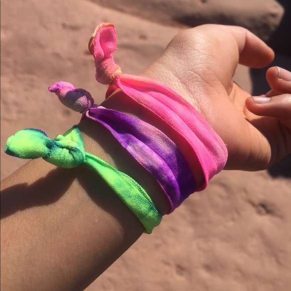 New hair ties. Tie dyed colors. - Picture 2 of 5