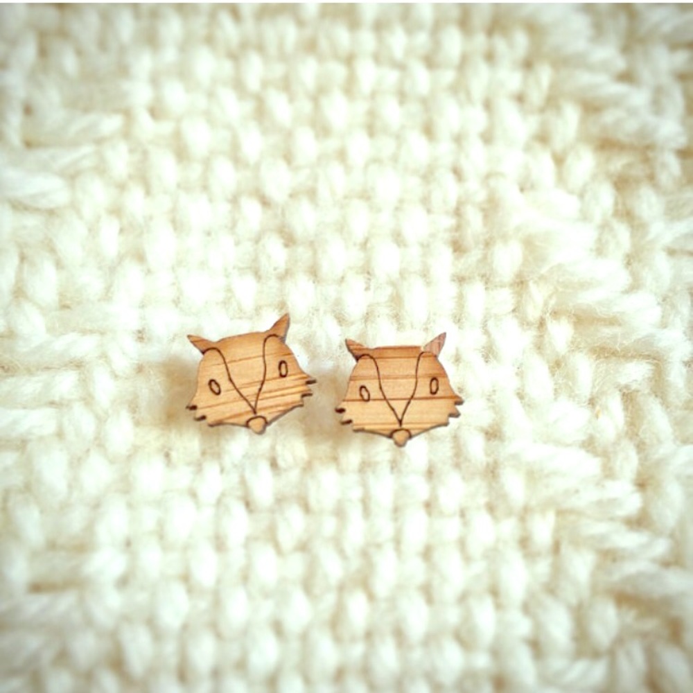 Bamboo cute critter earrings