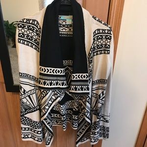 Aztec print cardigan