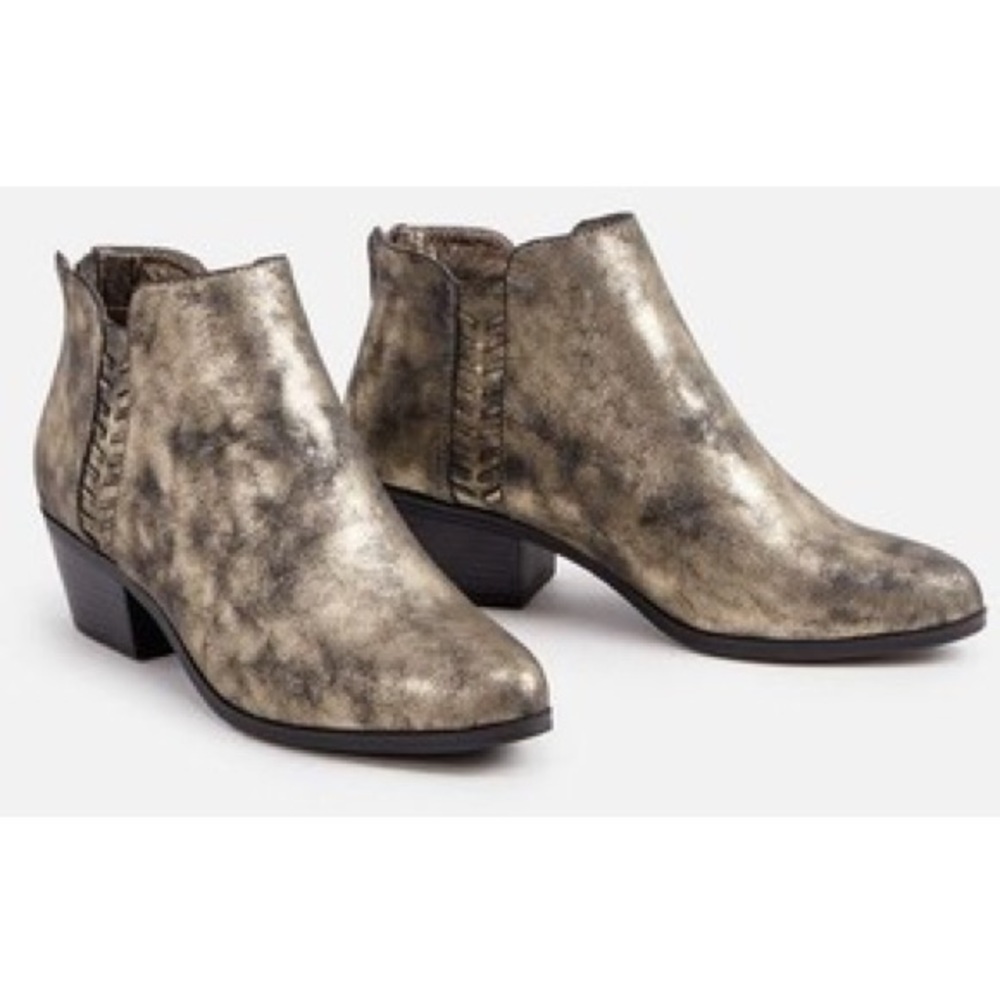 Metallic Booties JustFab Brand