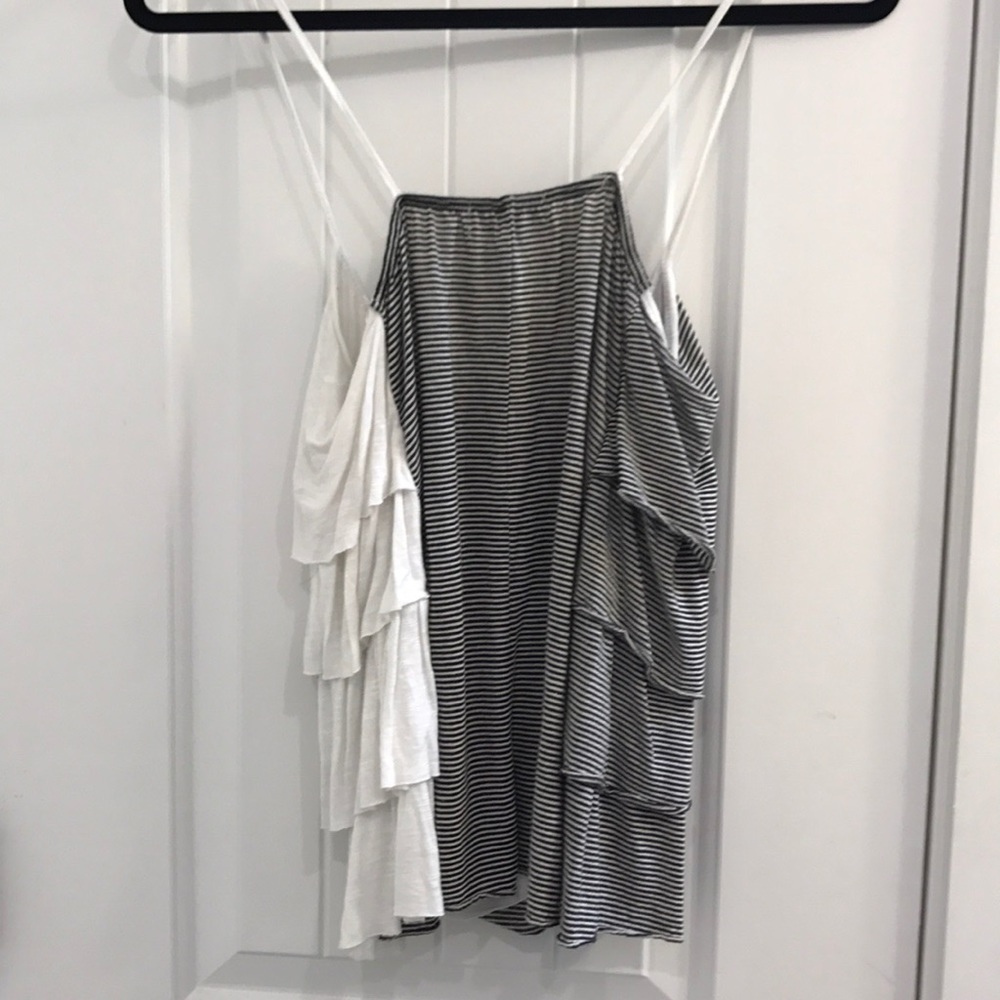 Striped ruffle tank - Picture 3 of 4