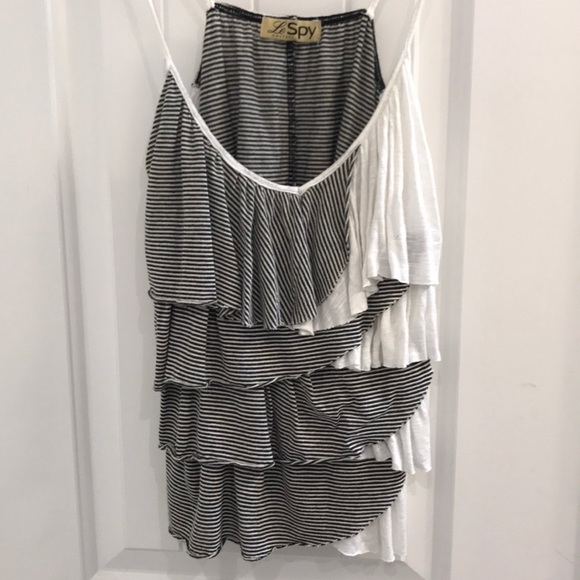 Striped ruffle tank - Picture 2 of 4