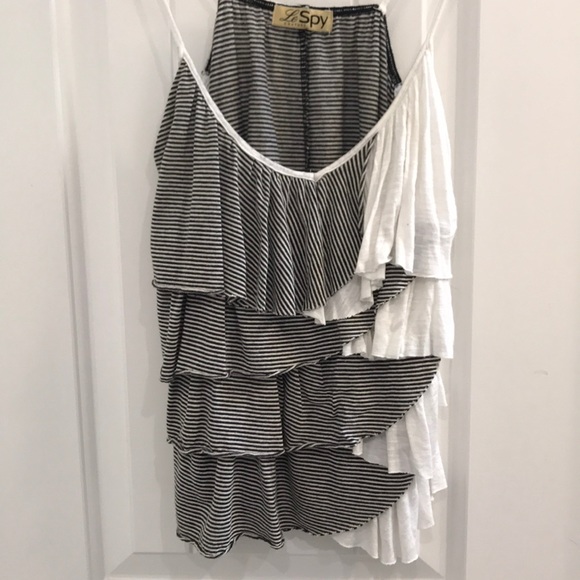 Striped ruffle tank - Picture 4 of 4