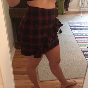 Plaid mini skirt