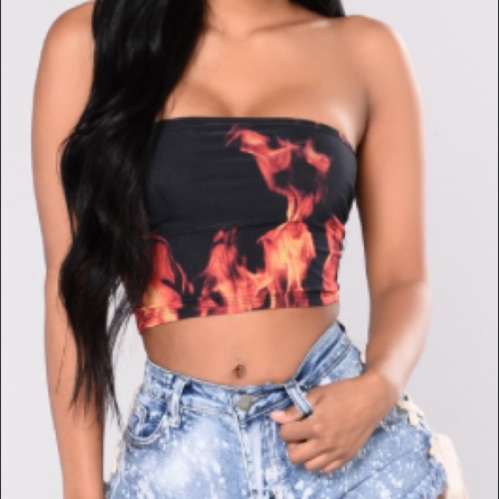 Fashion Nova flame tube top