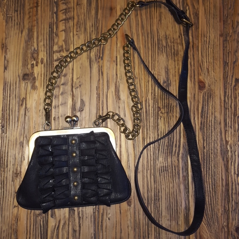 Jessica Simpson leather crossbody clutch sized bag