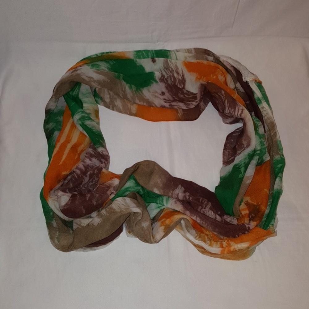 Multi-colored infinity scarf