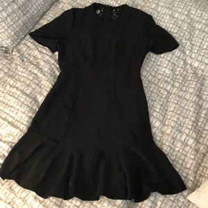 Black mini dress.