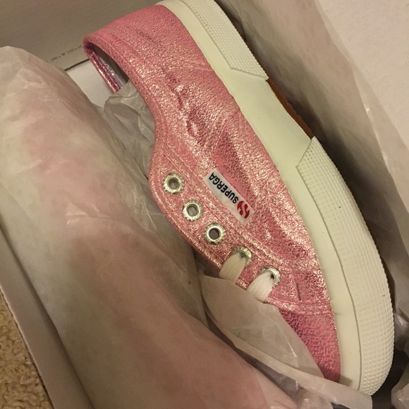 NWT Superga Pink Sparkle Sneakers - Picture 4 of 6