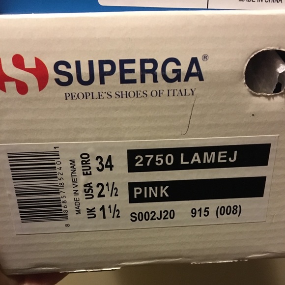 NWT Superga Pink Sparkle Sneakers - Picture 6 of 6