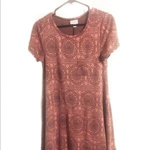 Xxs Lularoe Pink Medallion Carly Dress