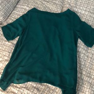 Green tulip back blouse