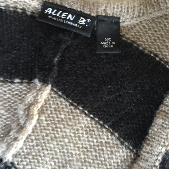 ALLEN B striped open cardigan sweater/acrylic/nylo - Picture 5 of 8